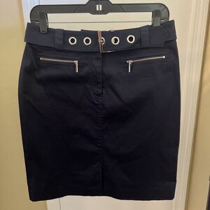Jones New York Signature Navy Blue Stretch Skirt‎ Women's Size 6
